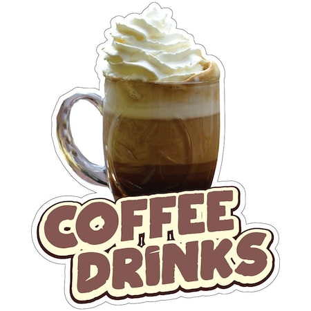 Coffee Drinks Decal Concession Stand Food Truck Sticker